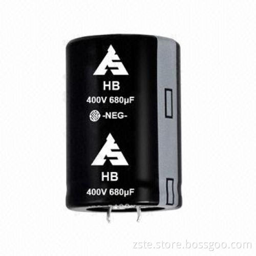 Snap-in aluminum electrolytic capacitor for switching power and inverter smoothing, 400V/680uf/3000h